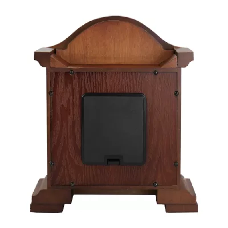 Megagoods 12" Redwood Black Mantel Clock