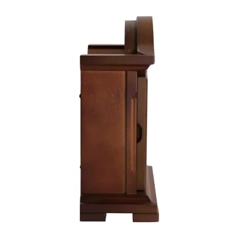 Megagoods 12" Redwood Black Mantel Clock