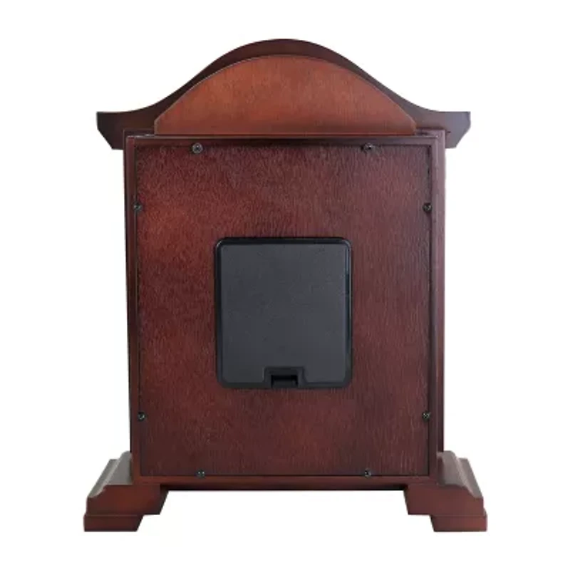Megagoods 14.5" Redwood Black Mantel Clock