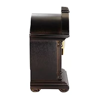 Megagoods Chocolate Wood Black Mantel Clock