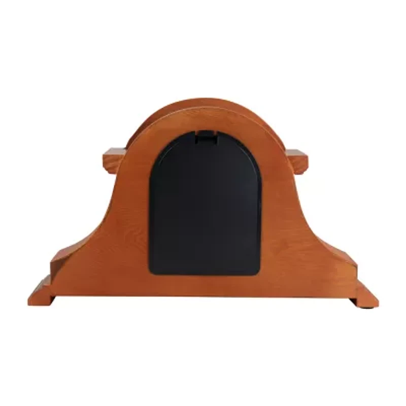 Megagoods Mahogany Cherry Black Mantel Clock