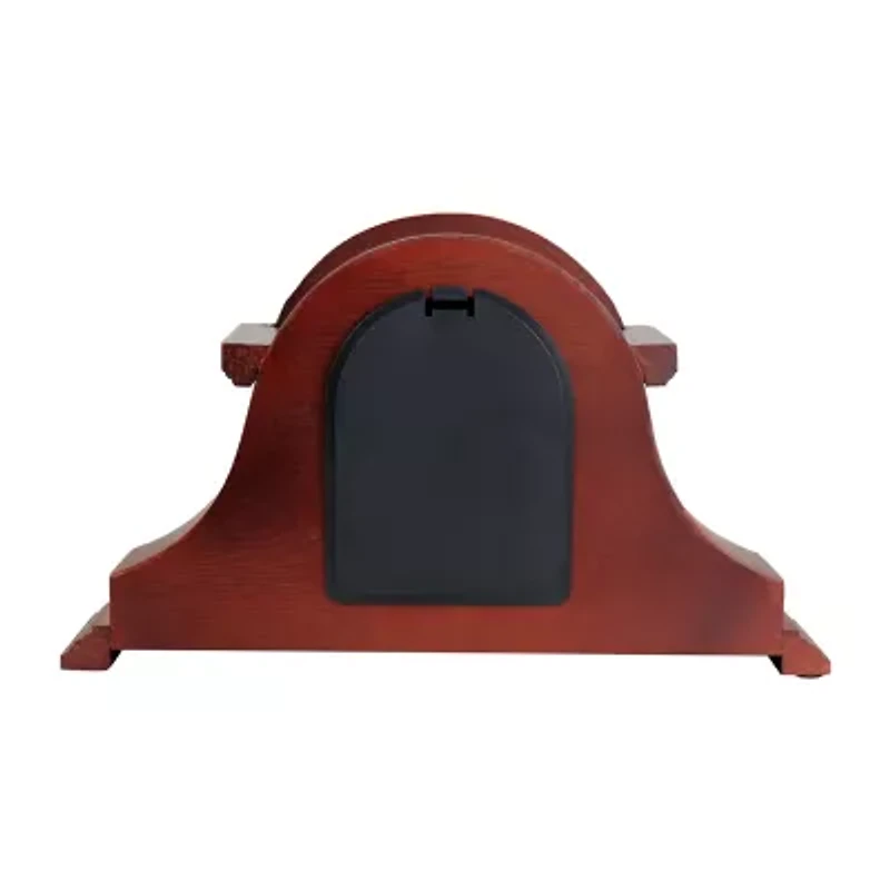Megagoods Redwood Tambour Black Mantel Clock