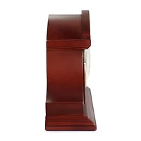 Megagoods Redwood Tambour Black Mantel Clock
