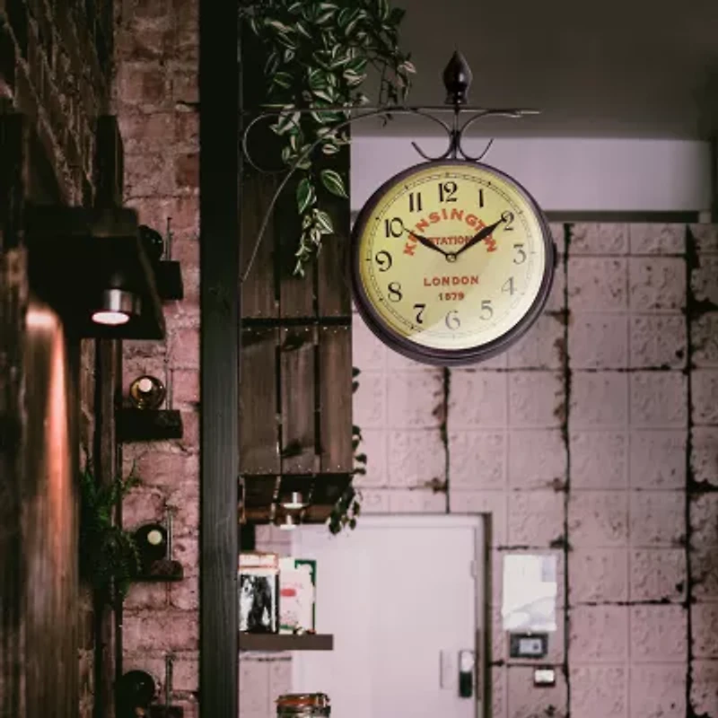 Bedford Clock Collection Station Double Side Wall Clock