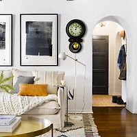 Bedford Clock Collection 17.5" Contemporary Round Wall Clock
