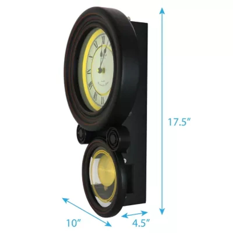 Bedford Clock Collection 17.5" Contemporary Round Wall Clock