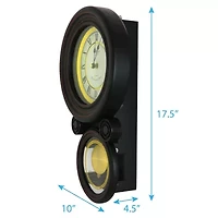 Bedford Clock Collection 17.5" Contemporary Round Wall Clock