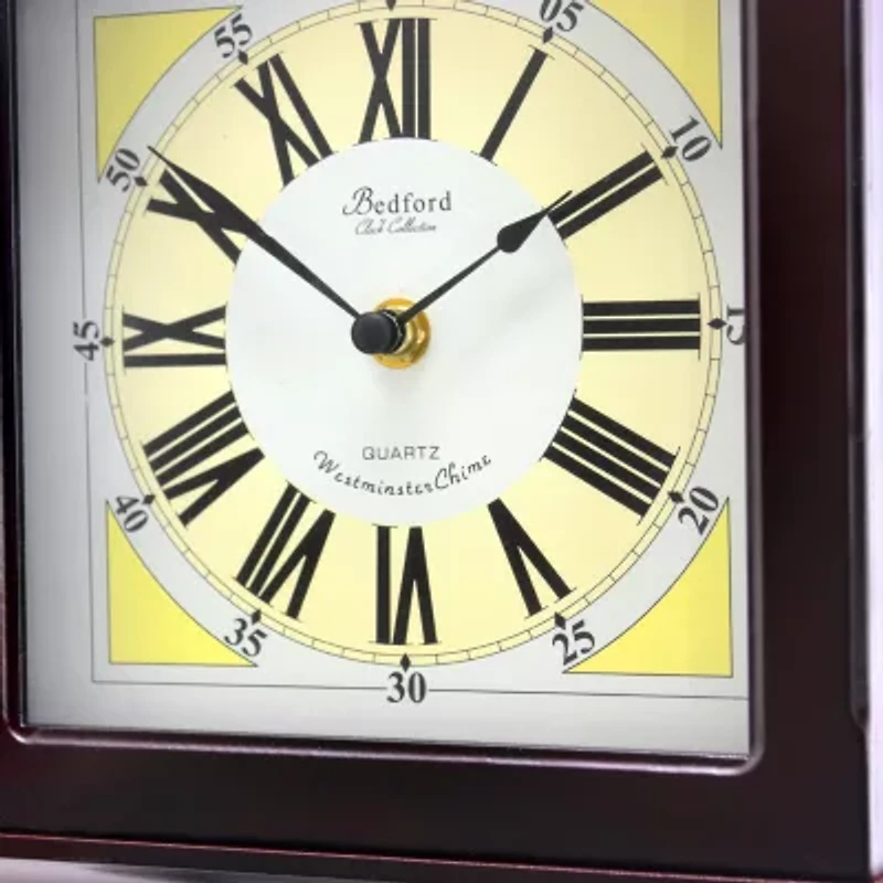 Bedford Clock Collection Redwood Oak Finish Wall Clock