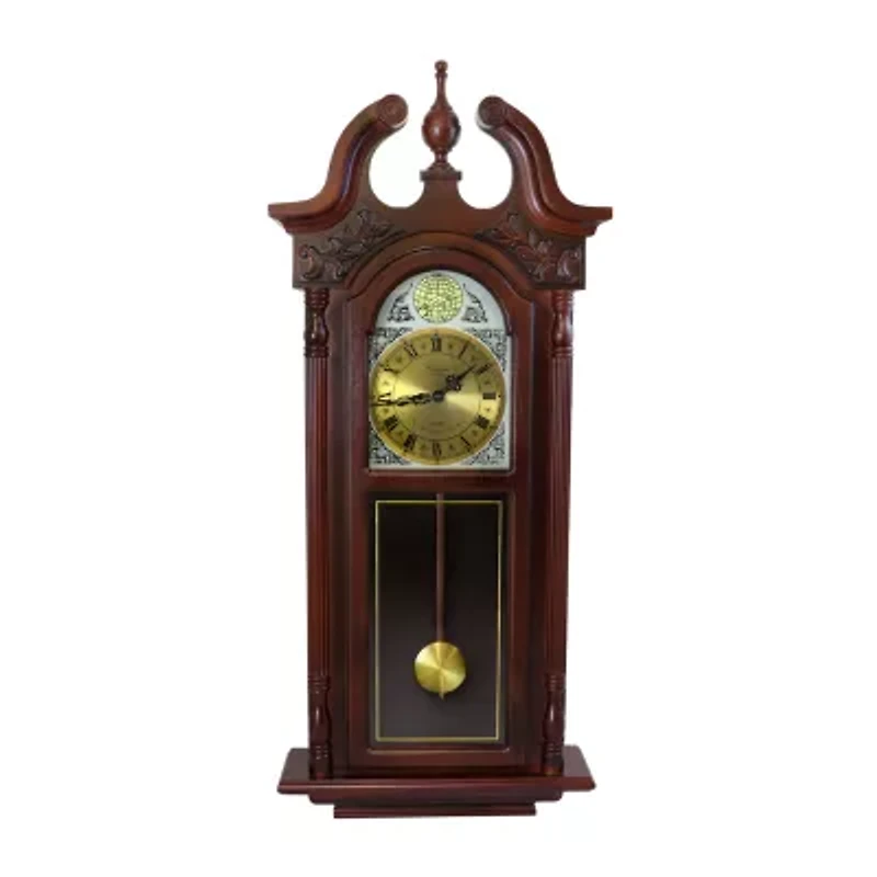 Bedford Clock Collection Grand Antique Chiming Wall Clock