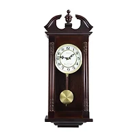 Bedford Clock Collection 27.5" Cherry Oak Wall Clock