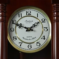 Bedford Clock Collection 27.5" Cherry Oak Wall Clock