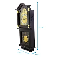 Bedford Clock Collection Antique Mahogany Cherry Oak Finish Wall Clock