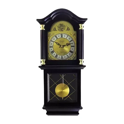 Bedford Clock Collection Antique Mahogany Cherry Oak Finish Wall Clock