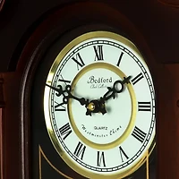 Bedford Clock Collection 26.5" Mahogany Cherry Oak Finish Wall Clock
