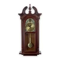 Bedford Clock Collection 38" Chiming Pendulum In Cherry Oak Finish Wall Clock