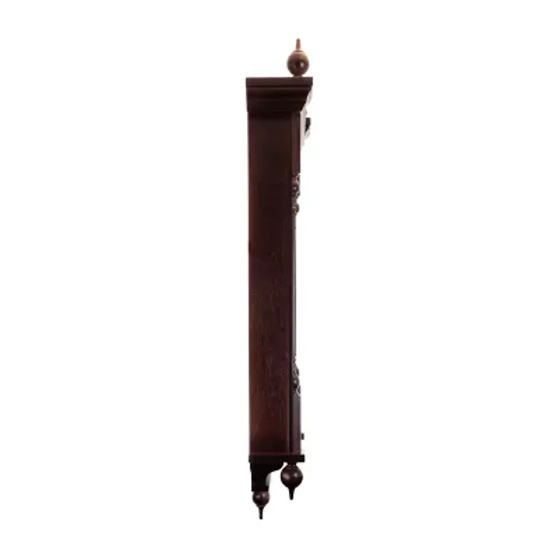 Bedford Clock Collection Grand 31" Antique Mahogany Cherry Finish Wall Clock