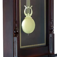 Bedford Clock Collection Grand 31" Antique Mahogany Cherry Finish Wall Clock