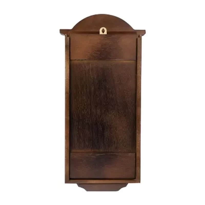 Bedford Clock Collection George 22" Chestnut Wood Chiming Pendulum Wall Clock