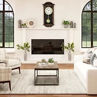 Bedford Clock Collection George 22" Chestnut Wood Chiming Pendulum Wall Clock