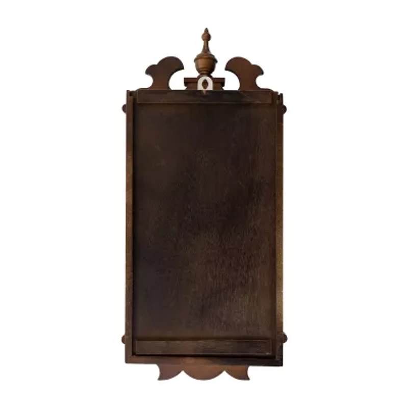 Bedford Clock Collection Leo 21" Chestnut Wood Chiming Pendulum Wall Clock