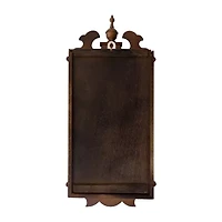 Bedford Clock Collection Leo 21" Chestnut Wood Chiming Pendulum Wall Clock