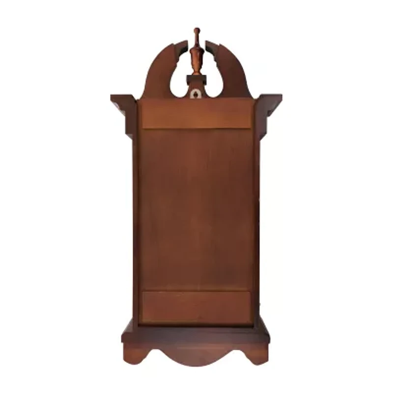 Bedford Clock Collection Delphine 27" Mahogany Chiming Pendulum Wall Clock