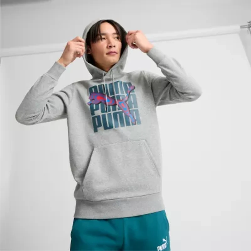 PUMA Mens Long Sleeve Fleece Active Hoodie