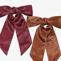 Bijoux Bar Maroon & Brown 2-pc. Hair Bow