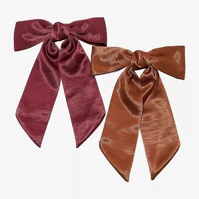 Bijoux Bar Maroon & Brown 2-pc. Hair Bow