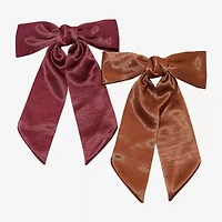 Bijoux Bar Maroon & Brown 2-pc. Hair Bow