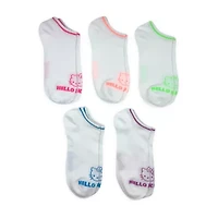 Womens Breathable Multi-Pack 5 Pair Hello Kitty Low Cut Socks