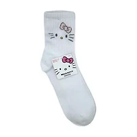 Ribbed Womens 2 Pair Hello Kitty Crew Socks