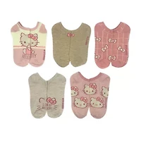 Womens Breathable Multi-Pack 5 Pair Hello Kitty Low Cut Socks