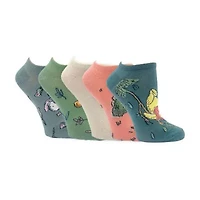 Womens Breathable Multi-Pack 5 Pair Winnie The Pooh Low Cut Socks