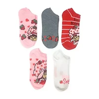 Strawberry Shortcake Womens Breathable Multi-Pack 5 Pair Low Cut Socks