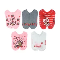 Strawberry Shortcake Womens Breathable Multi-Pack 5 Pair Low Cut Socks