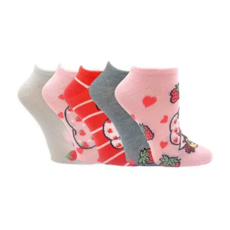 Strawberry Shortcake Womens Breathable Multi-Pack 5 Pair Low Cut Socks