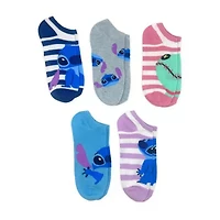 Womens Breathable Multi-Pack 5 Pair Lilo & Stitch Low Cut Socks