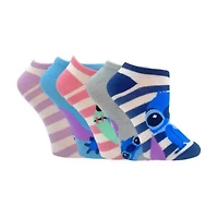 Womens Breathable Multi-Pack 5 Pair Lilo & Stitch Low Cut Socks