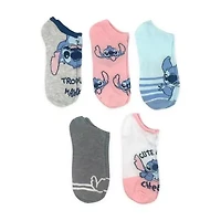 Womens Breathable Multi-Pack 5 Pair Lilo & Stitch Low Cut Socks