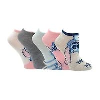 Womens Breathable Multi-Pack 5 Pair Lilo & Stitch Low Cut Socks
