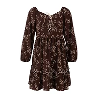 Speechless Big Kid Girls Long Sleeve A-Line Dress