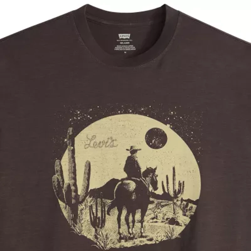 Levi's Mens Crew Neck Short Sleeve Relaxed Fit Graphic T-Shirt