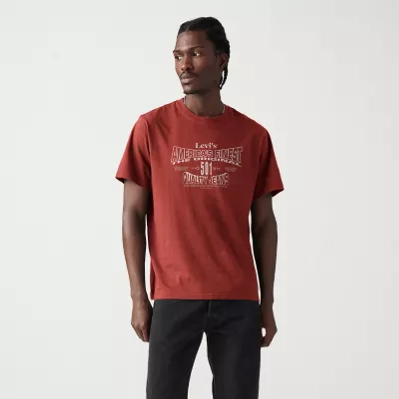 Levi's Mens Crew Neck Short Sleeve Relaxed Fit Graphic T-Shirt