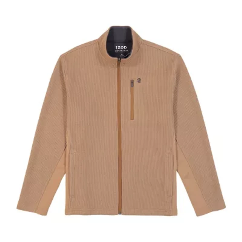 IZOD Advantage Performance Shaker Mens Fleece Water Resistant Midweight Jacket