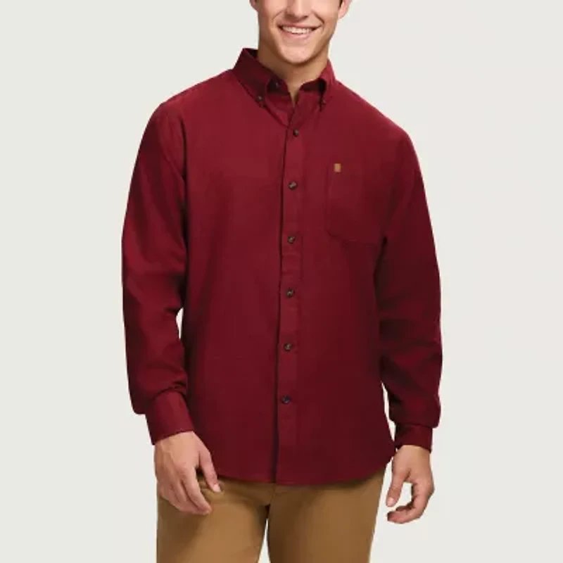 IZOD Stratton Mens Long Sleeve Stretch Fabric Classic Fit Flannel Shirt