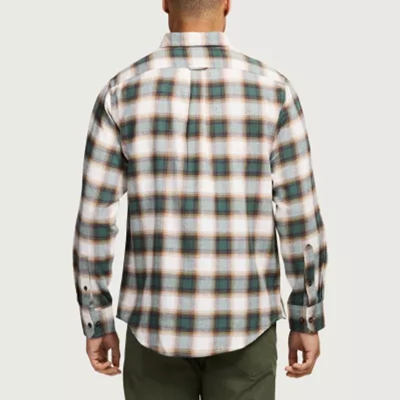 IZOD Stratton Mens Long Sleeve Stretch Fabric Classic Fit Flannel Shirt