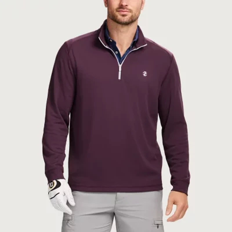IZOD Hydrashield Mens Long Sleeve Active Quarter-Zip Pullover