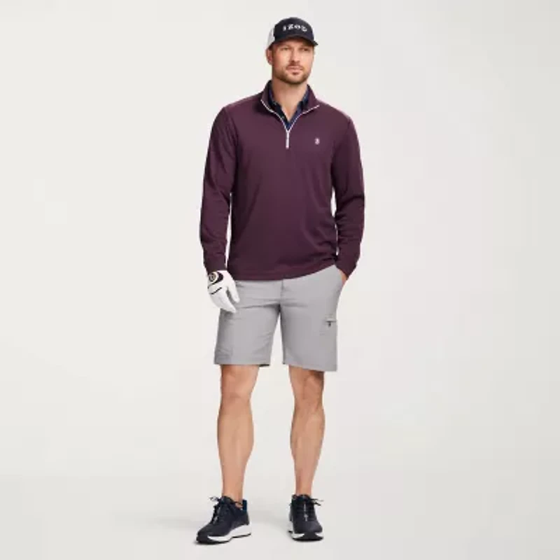 IZOD Hydrashield Mens Long Sleeve Active Quarter-Zip Pullover