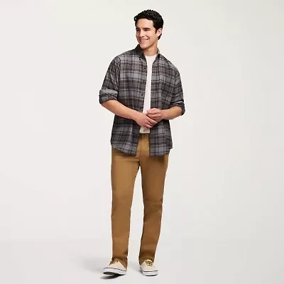 IZOD Stratton Mens Long Sleeve Stretch Fabric Classic Fit Flannel Shirt